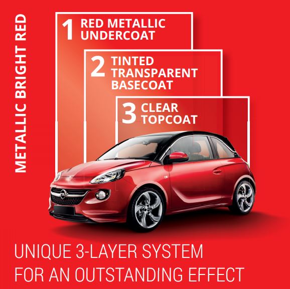 debeer metallic bright red 3 step excellent colour match