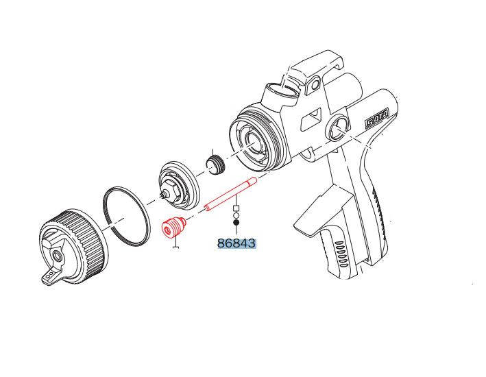 Luftpistonsstang 86843