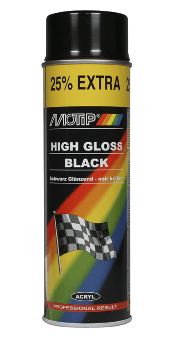 Spraymaling - Højglans Sort 500 Ml
