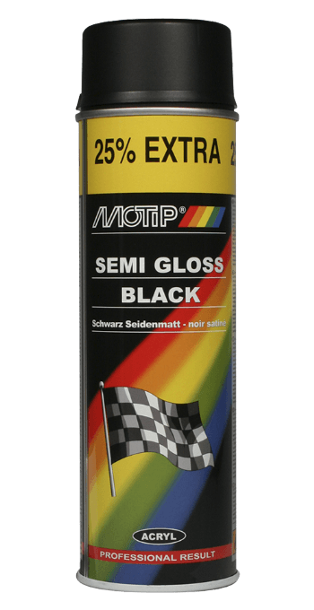 Spraymaling - Semi Gloss Sort 500 Ml