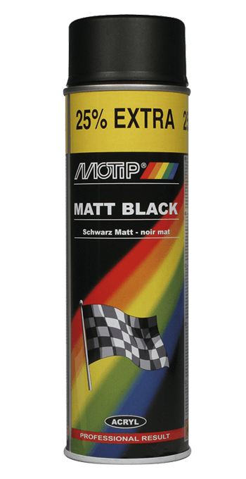 Spraymaling - Mat Sort 500 Ml