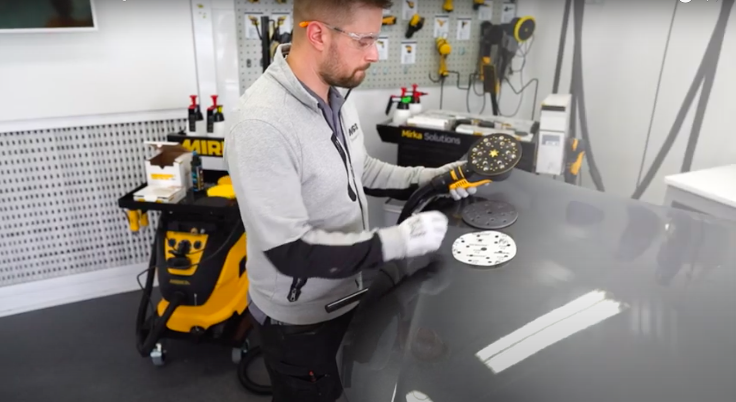 How to remove larger defects and scratches with Mirka